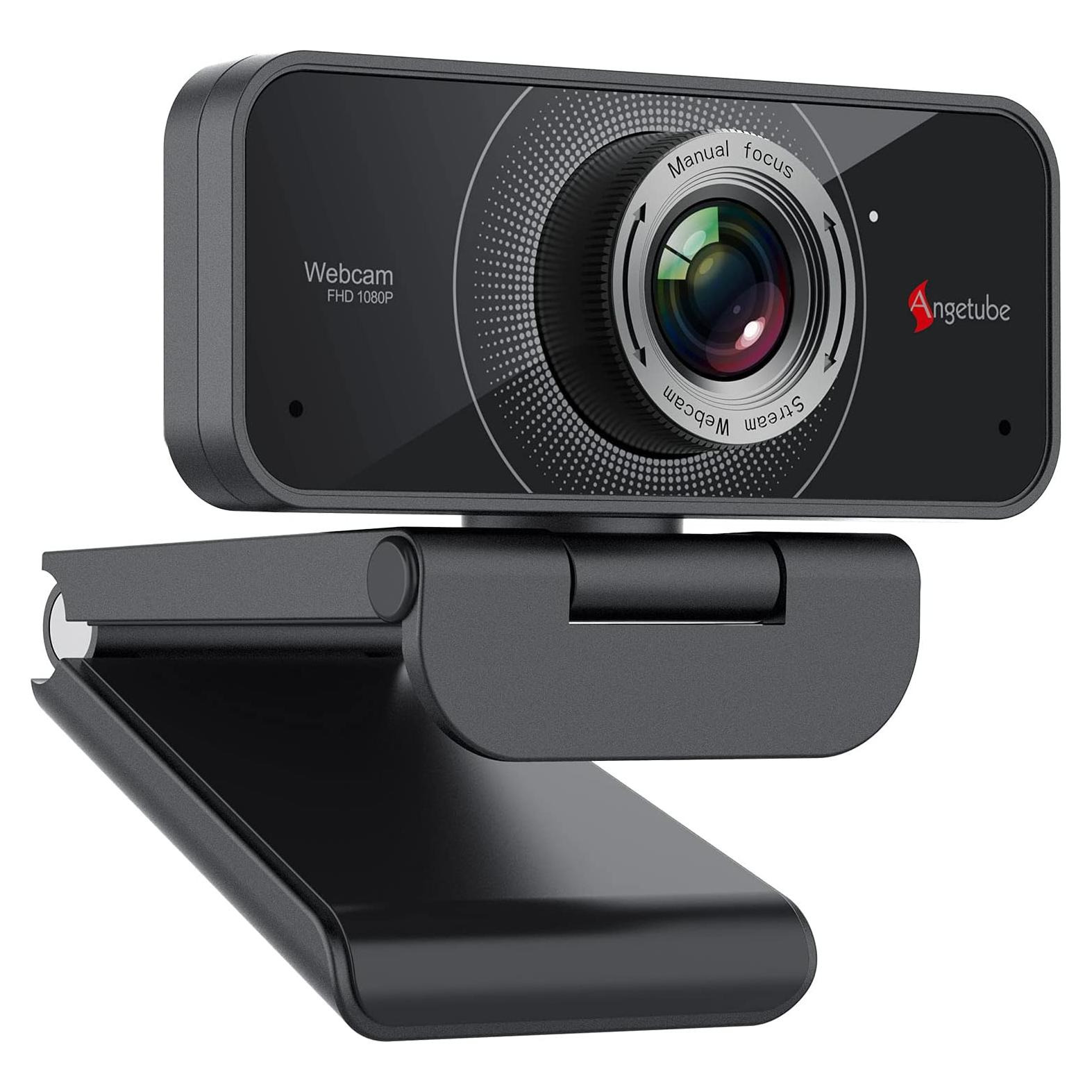 Cámara Web Angetube 1080P con Micrófono USB para PC y Mac