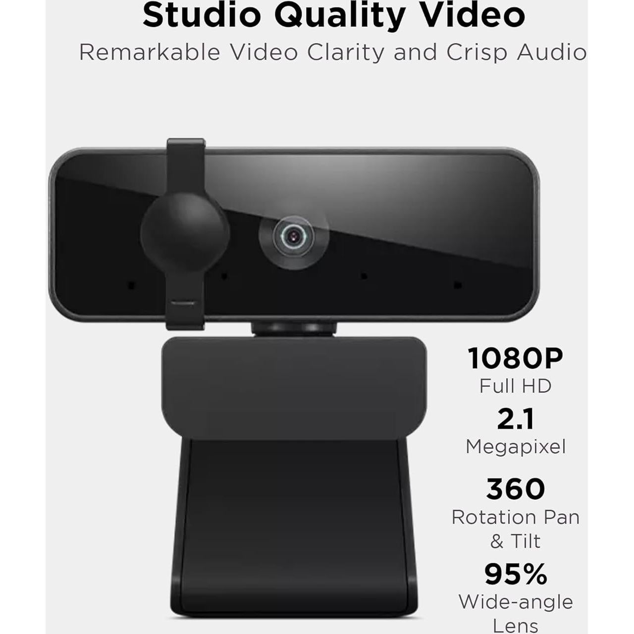 Cámara Web Lenovo Essential FHD 1080P con Doble Micrófono