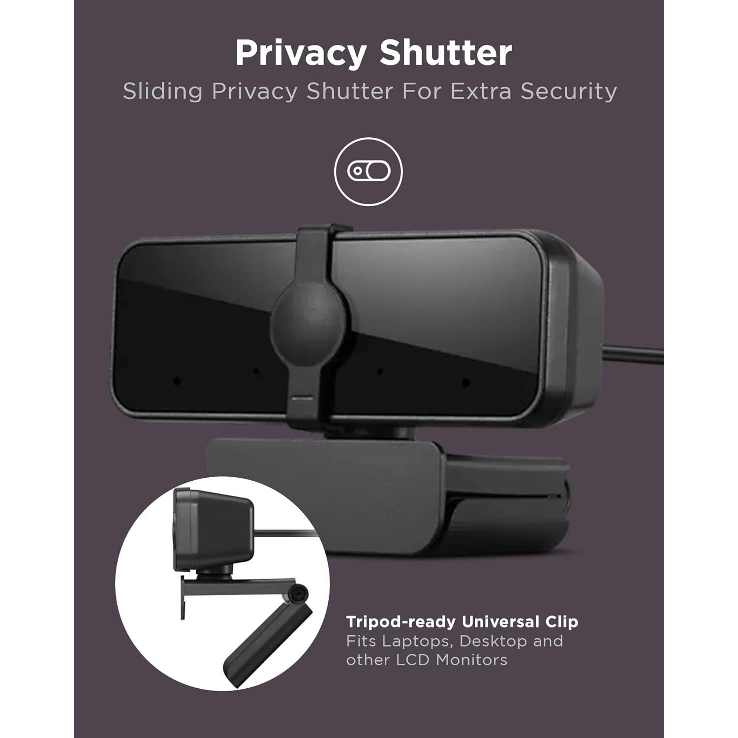 Cámara Web Lenovo Essential FHD 1080P con Doble Micrófono