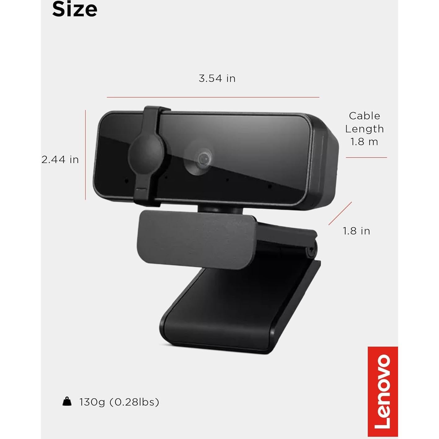 Cámara Web Lenovo Essential FHD 1080P con Doble Micrófono