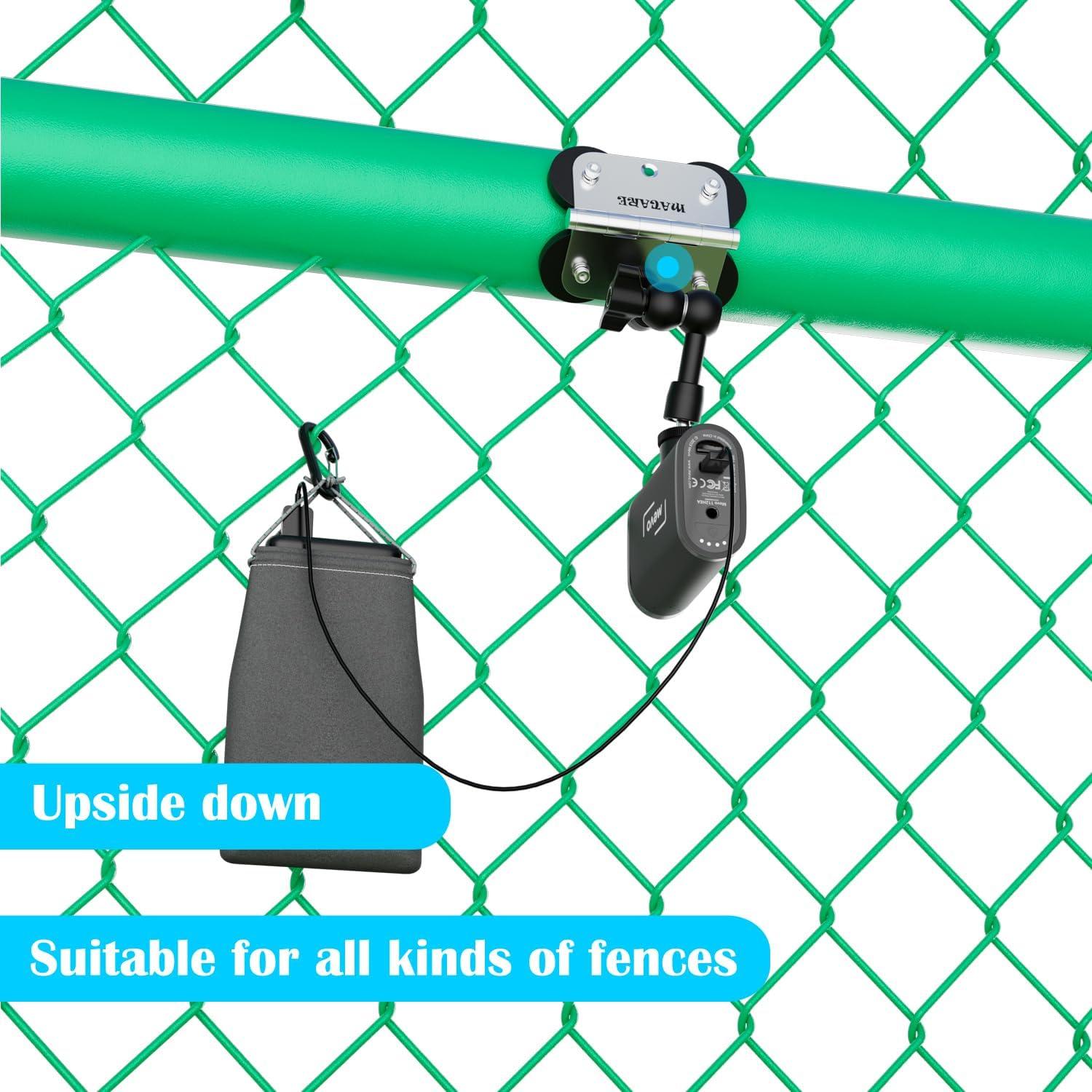 Fence Mount for Mevo Start Magnetic, GoPro, iPhone and Phone, Mounting Kit Fence Mount for Recording Baseball,Softball and Tennis Games(N6 Pro)