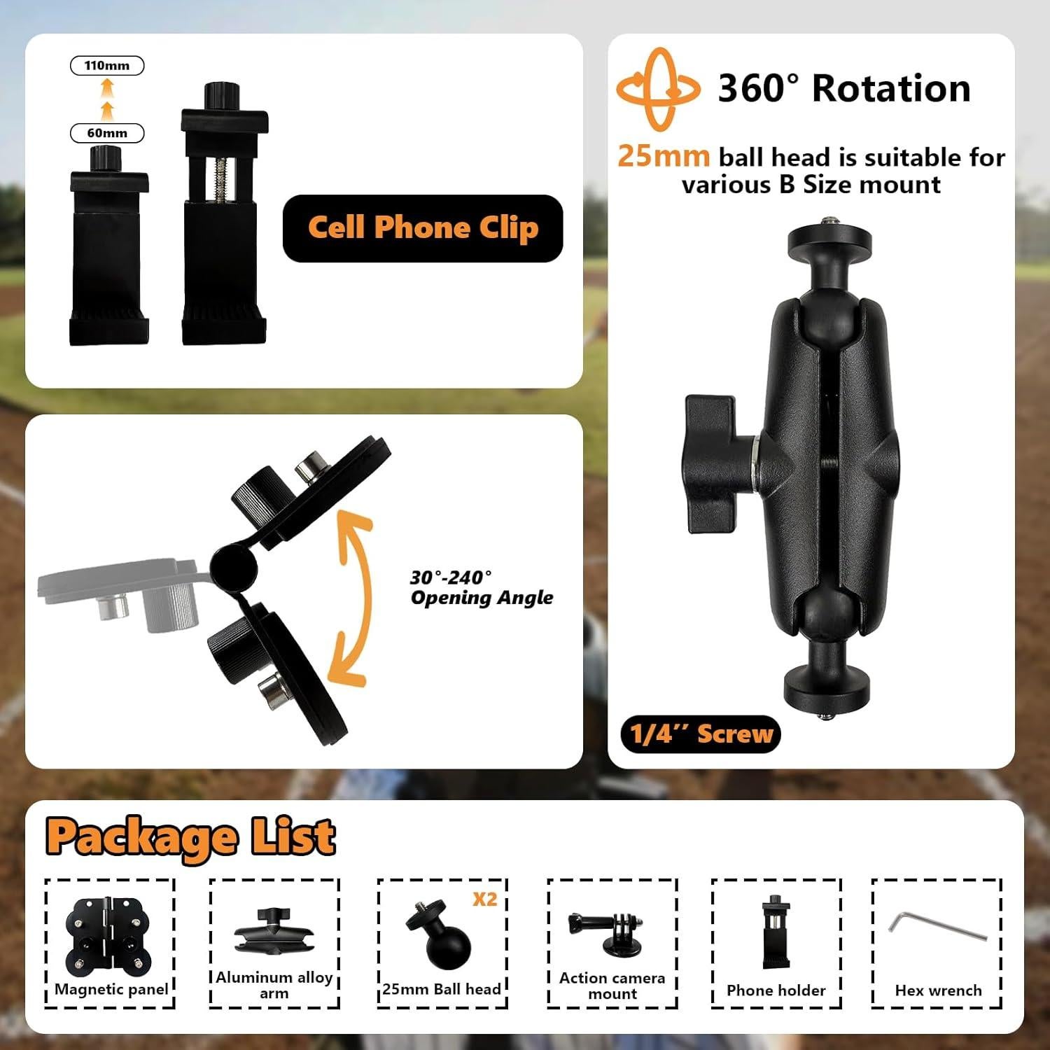 Soporte Magnético para Cámara KALCINTY con Brazo de Aluminio