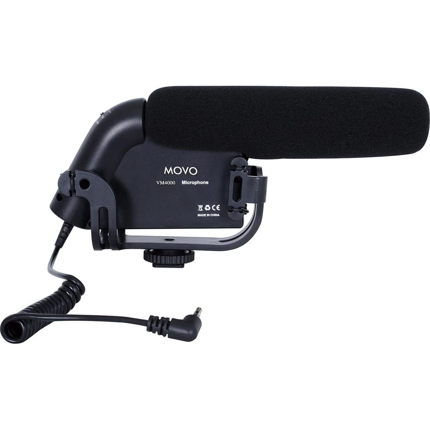 Movo VXR4000 HD Condenser Prosumer Video Microphone for Sony, Nikon, Canon DSLR Video Cameras - Camera Mic