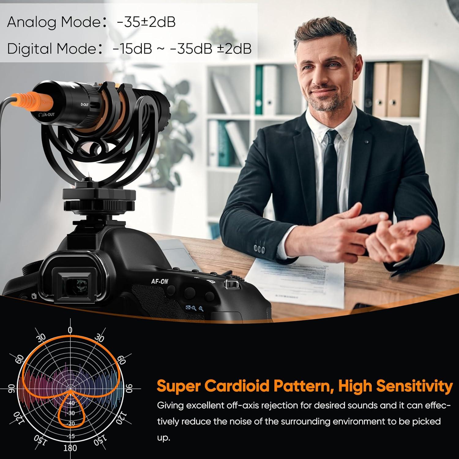 Micrófono Shotgun Comica VM10 PRO para Cámara y Smartphone