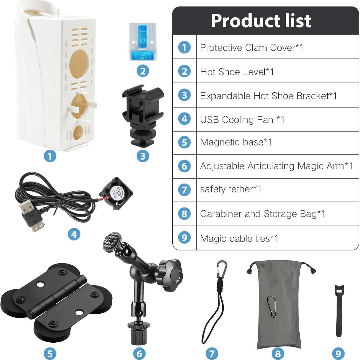 Kit de Montaje Magnético para Cerca Mevo Start con Cubierta de Sombra