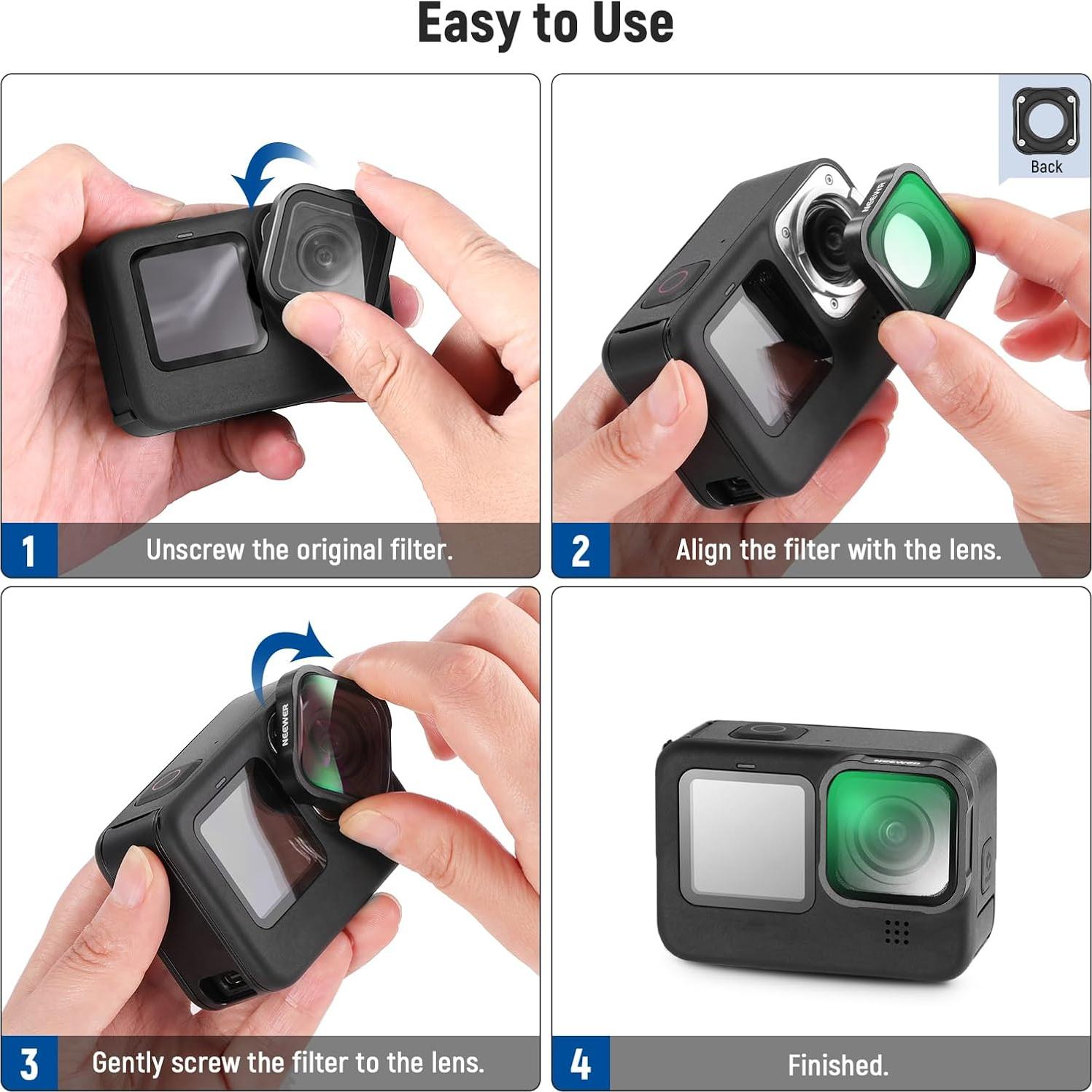 NEEWER Camera Fence Mount with 15X Magnification Lens, for Live Streaming Compatible with Gamechanger App, Metal Chain Link Fence Phone Mount Holder Compatible with Mevo Start GoPro Max 360 DJI iPhone