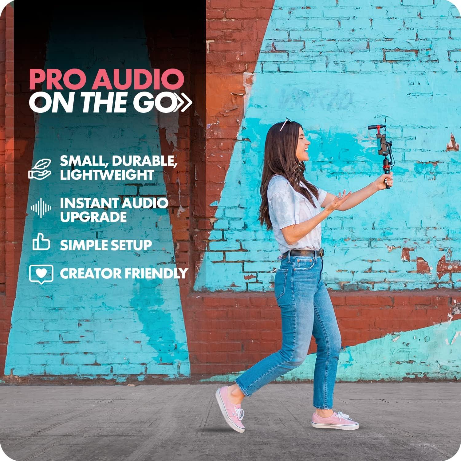 Micrófono Externo Movo VXR10-PRO Shotgun para Cámara y Smartphone