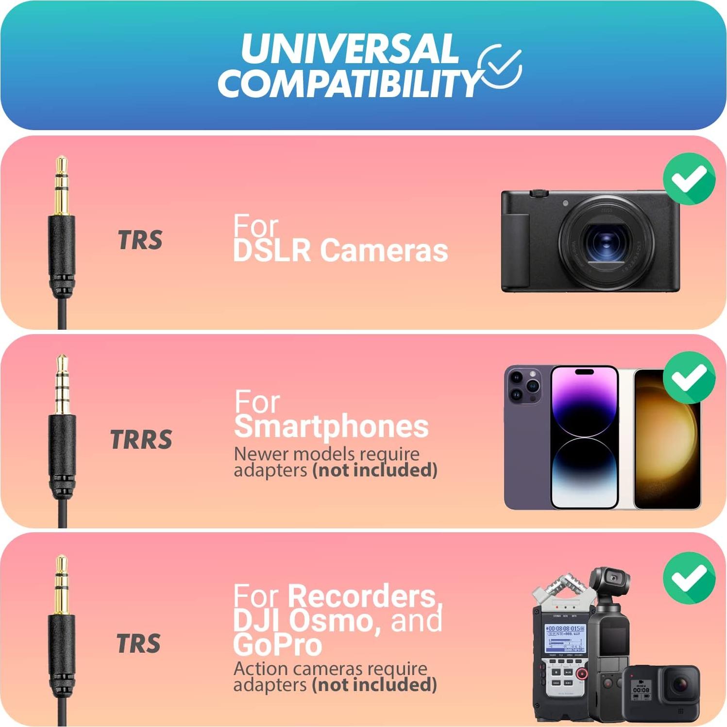 Micrófono Externo Movo VXR10-PRO Shotgun para Cámara y Smartphone