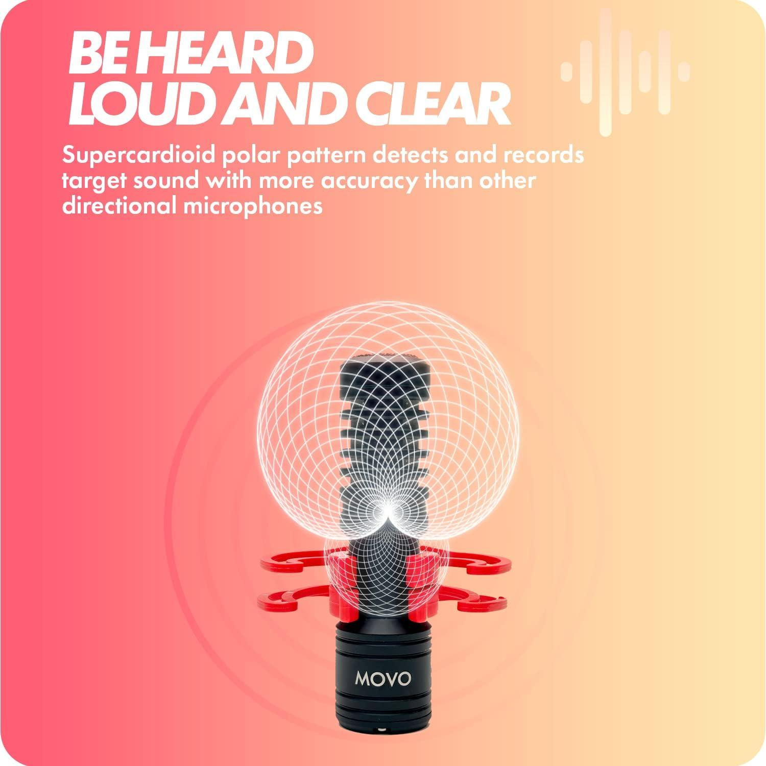 Micrófono Externo Movo VXR10-PRO Shotgun para Cámara y Smartphone