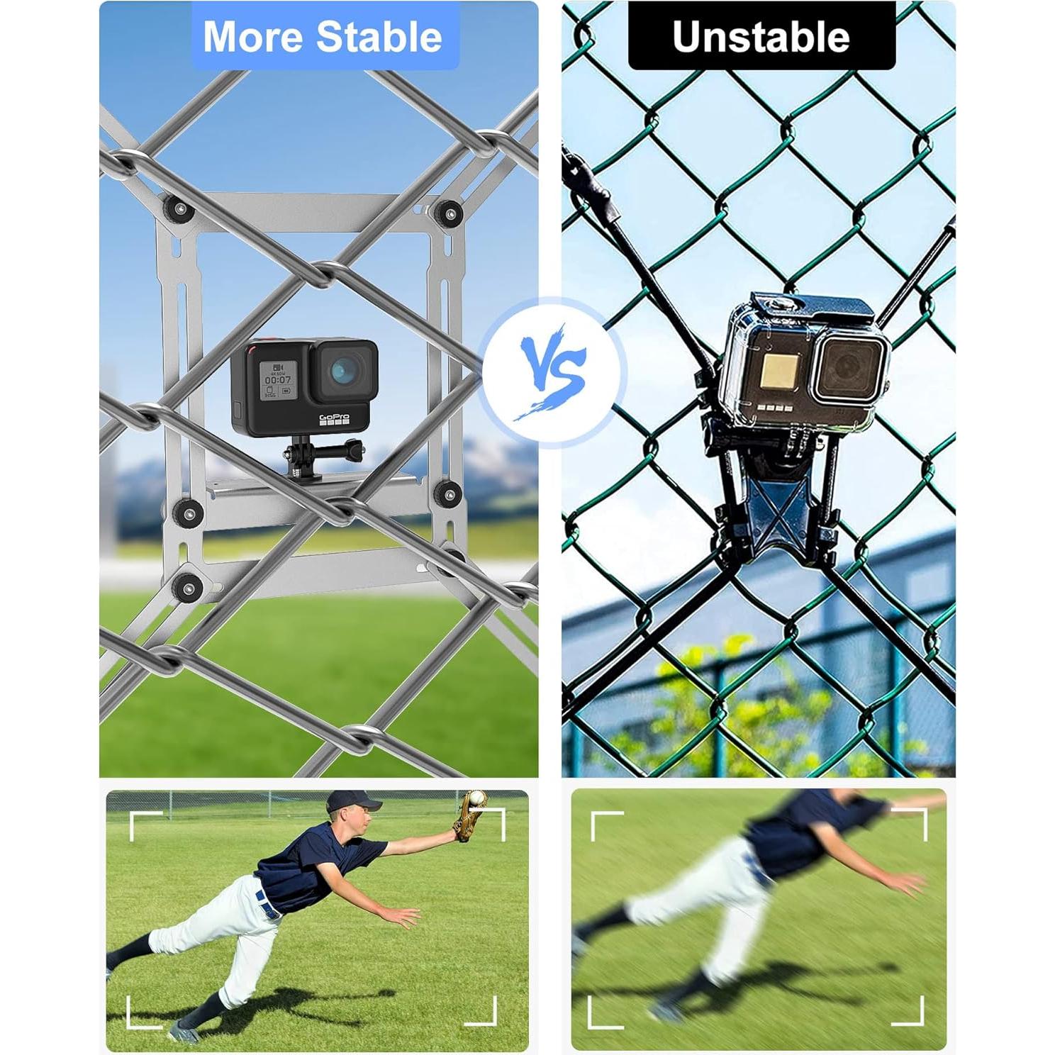 Montaje de Cerca de Aluminio Meromore para GoPro y Teléfonos