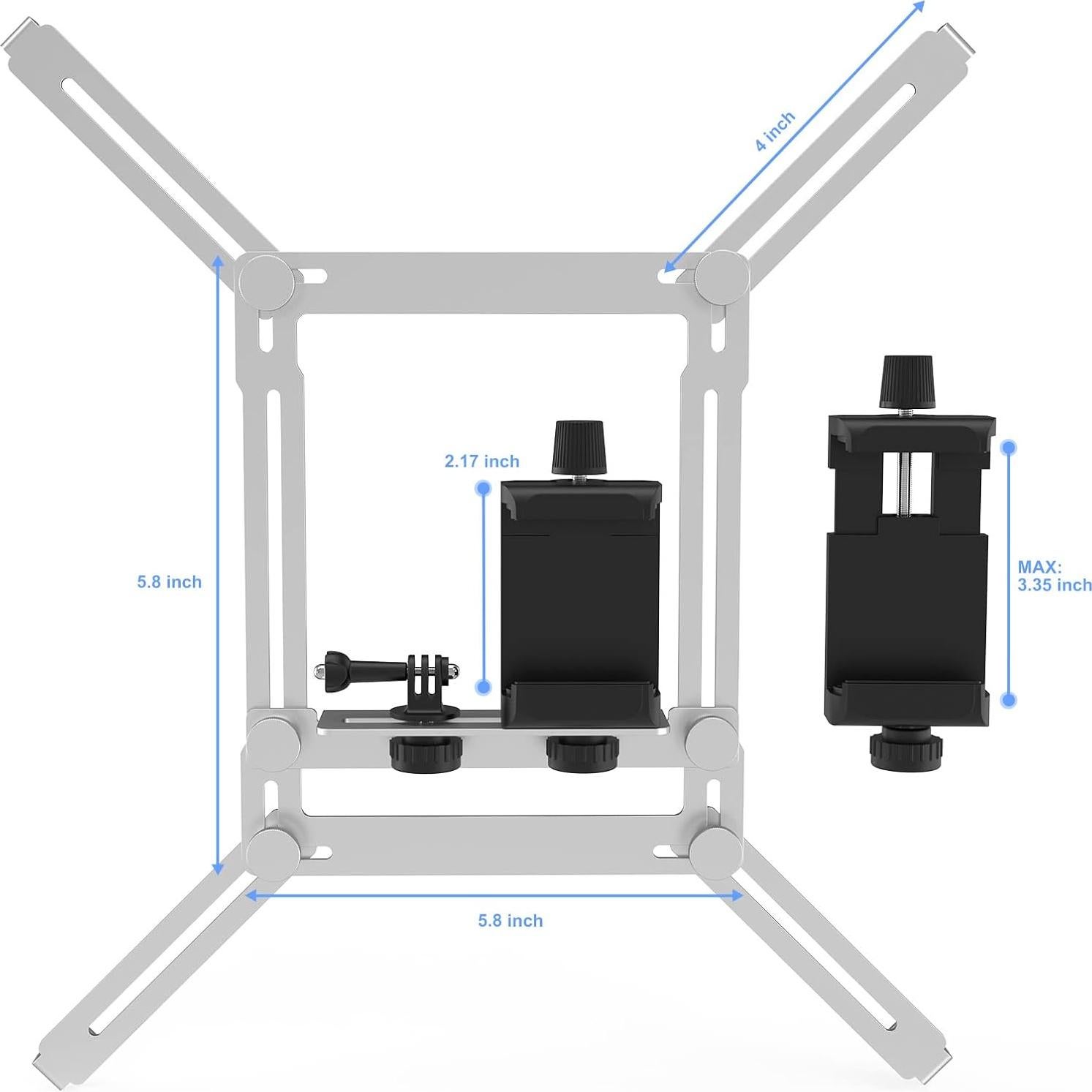 Montaje de Cerca de Aluminio Meromore para GoPro y Teléfonos
