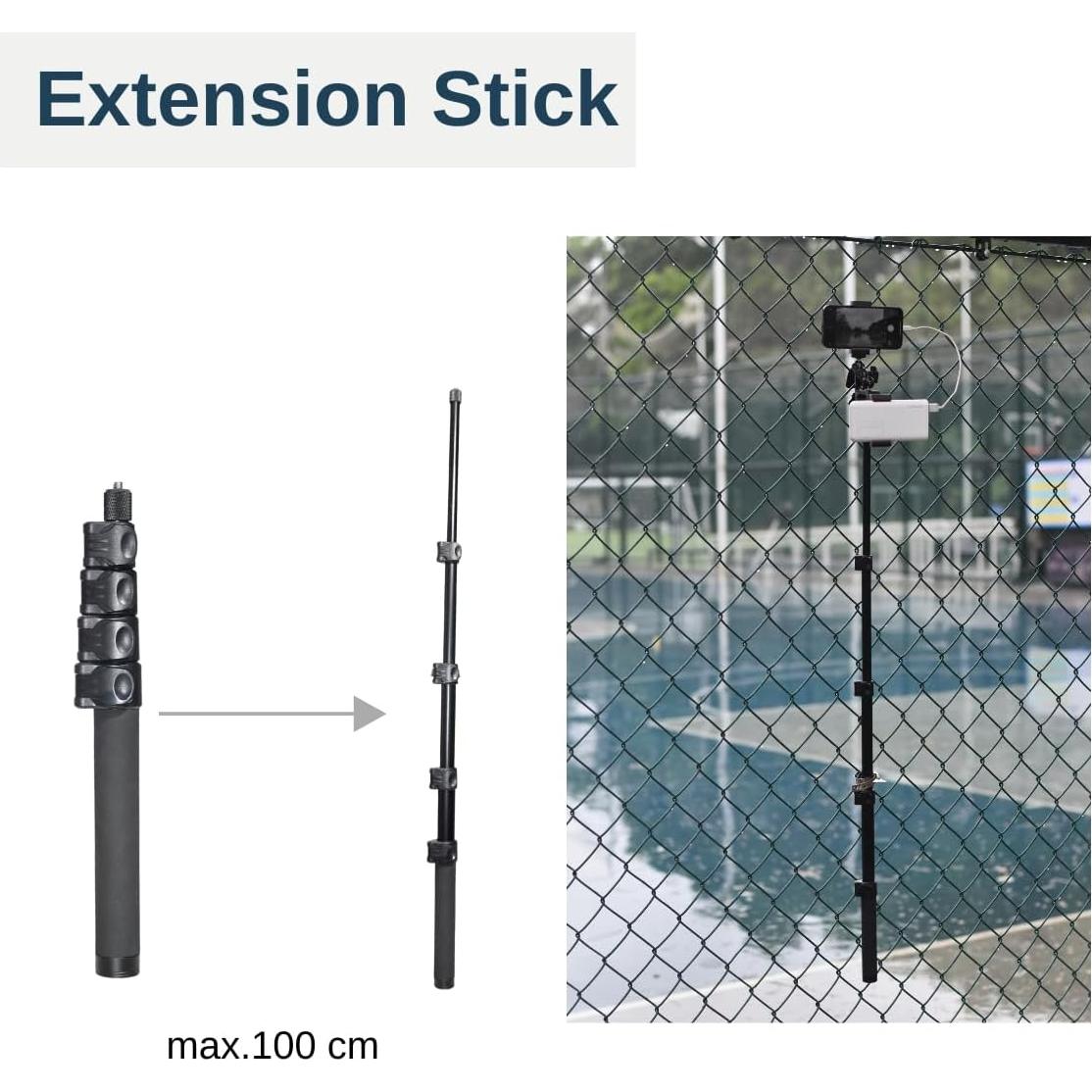 Montaje de Cerca Fotoleey para Teléfono y Cámara - Soporte Extensible 1m