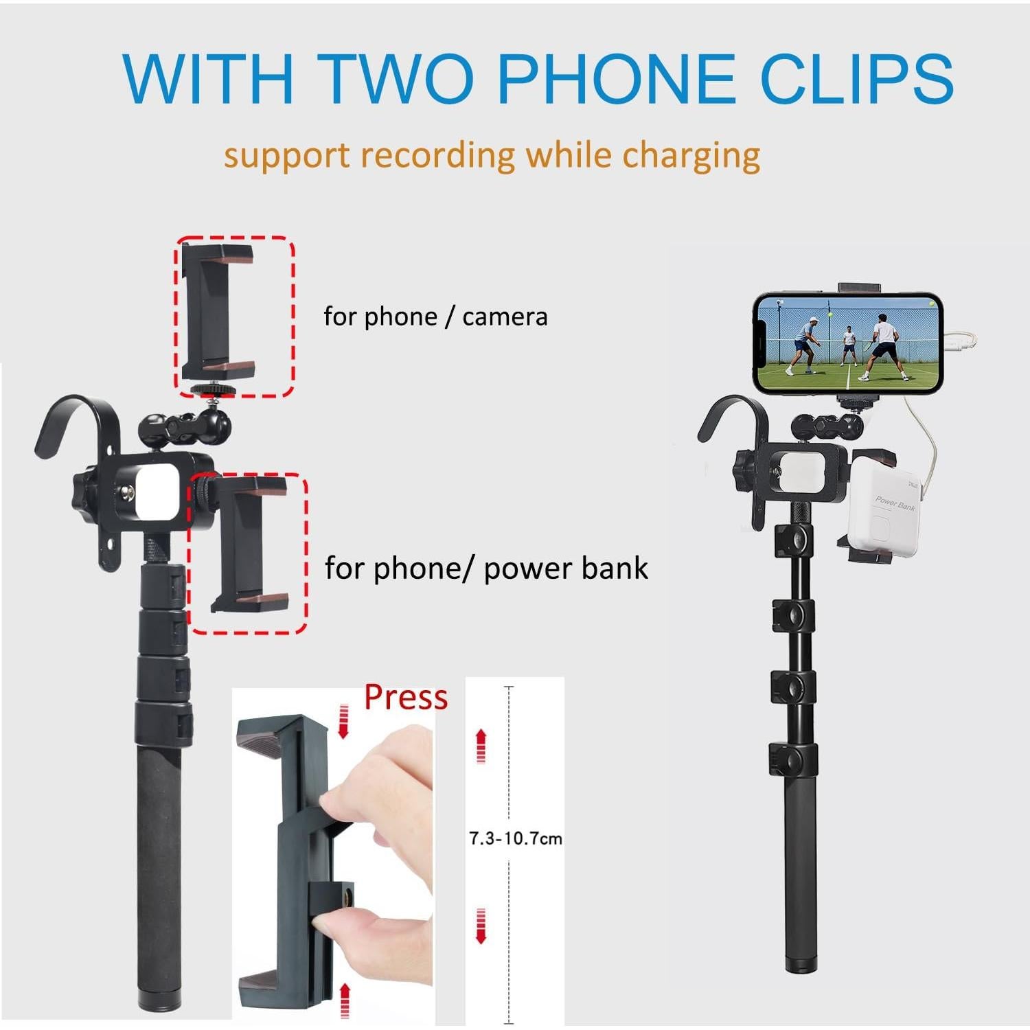 Montaje de Cerca Fotoleey para Teléfono y Cámara - Soporte Extensible 1m