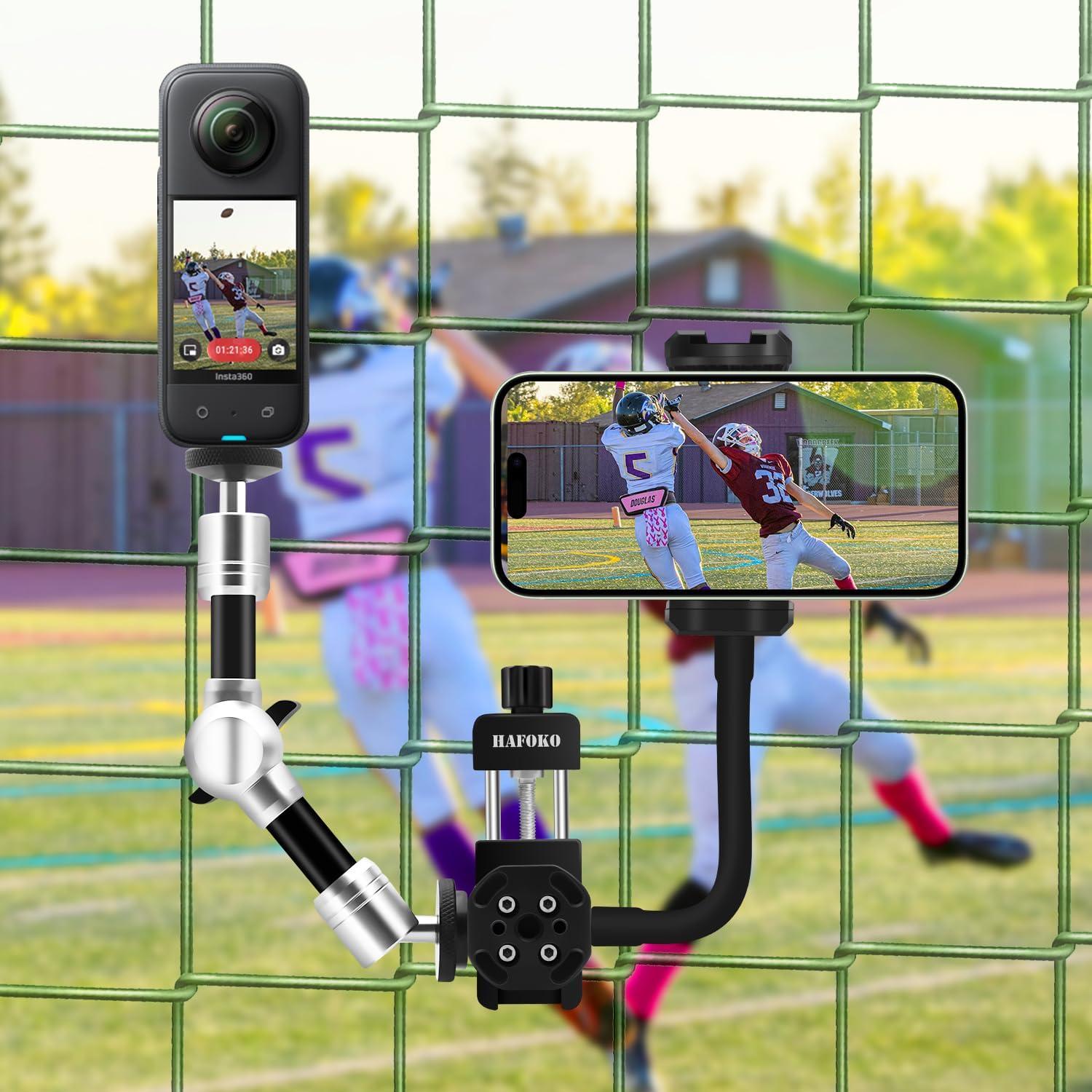 Soporte de Cerca Doble WEWOGA para Teléfono y Cámara - Béisbol, Tenis