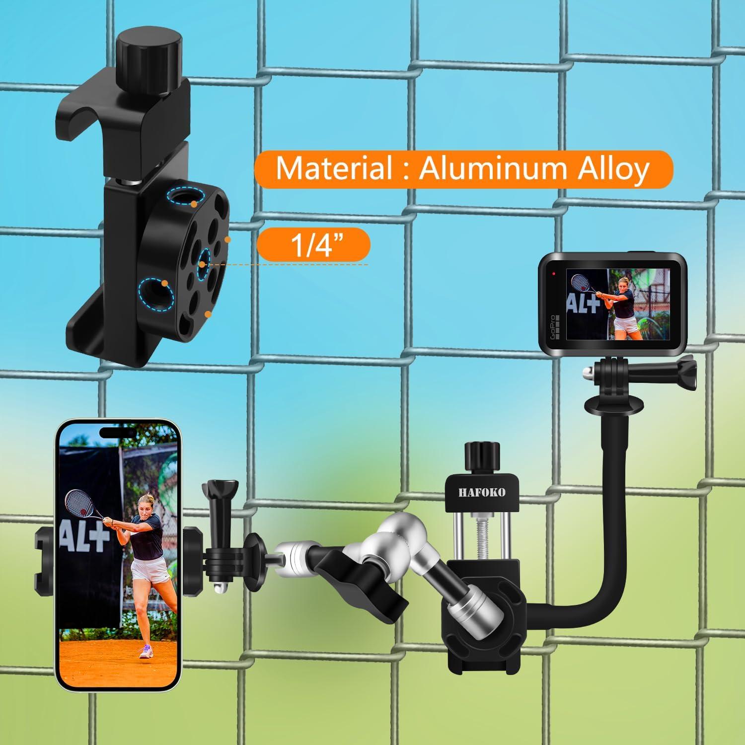 Soporte de Cerca Doble WEWOGA para Teléfono y Cámara - Béisbol, Tenis