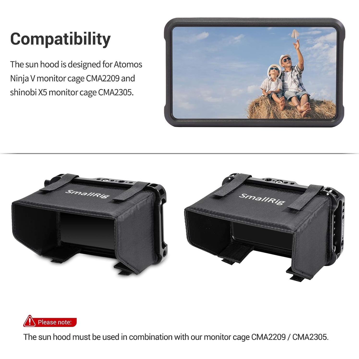 Capota Solar SmallRig para Atomos Shinobi 5" VH2269