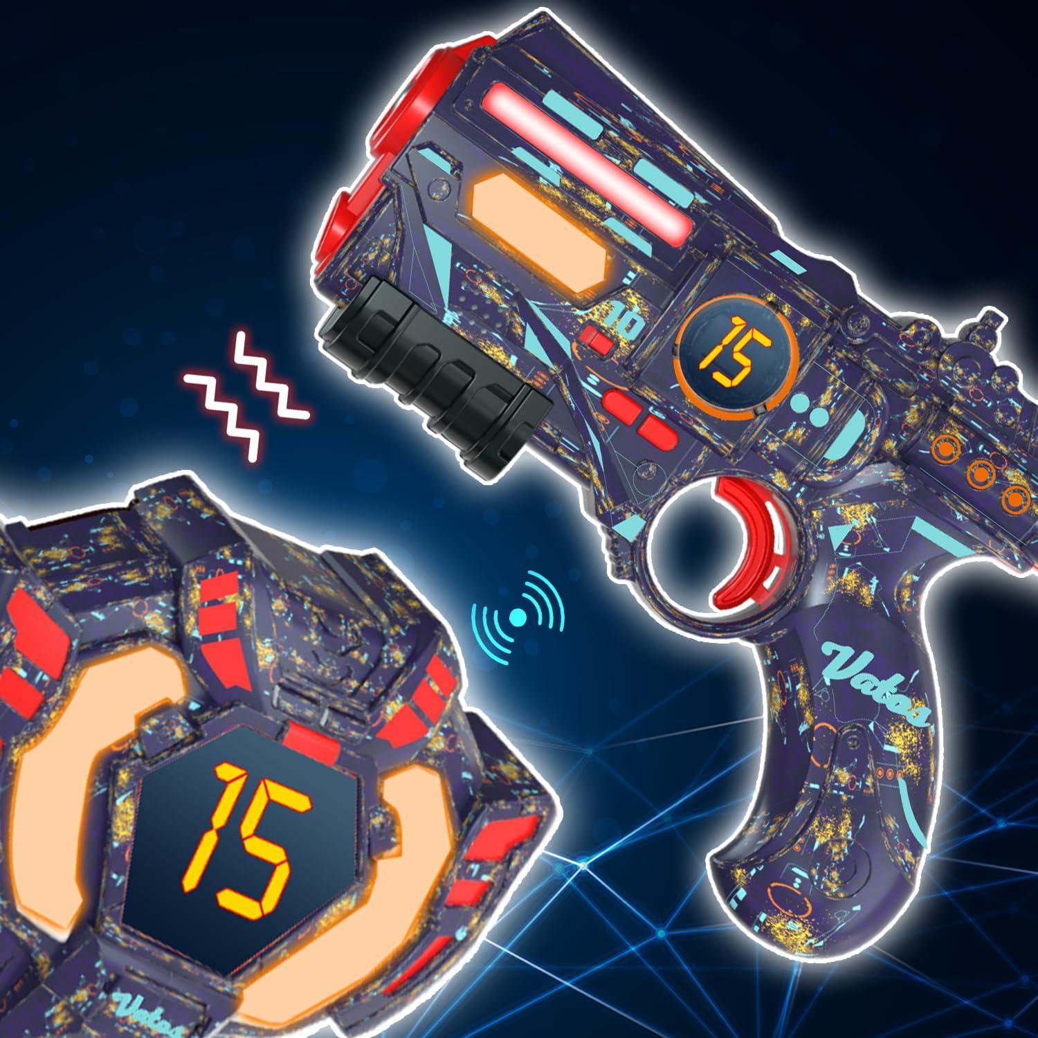 Conjunto de Pistolas de Juguete VATOS con Chalecos y Luz LED