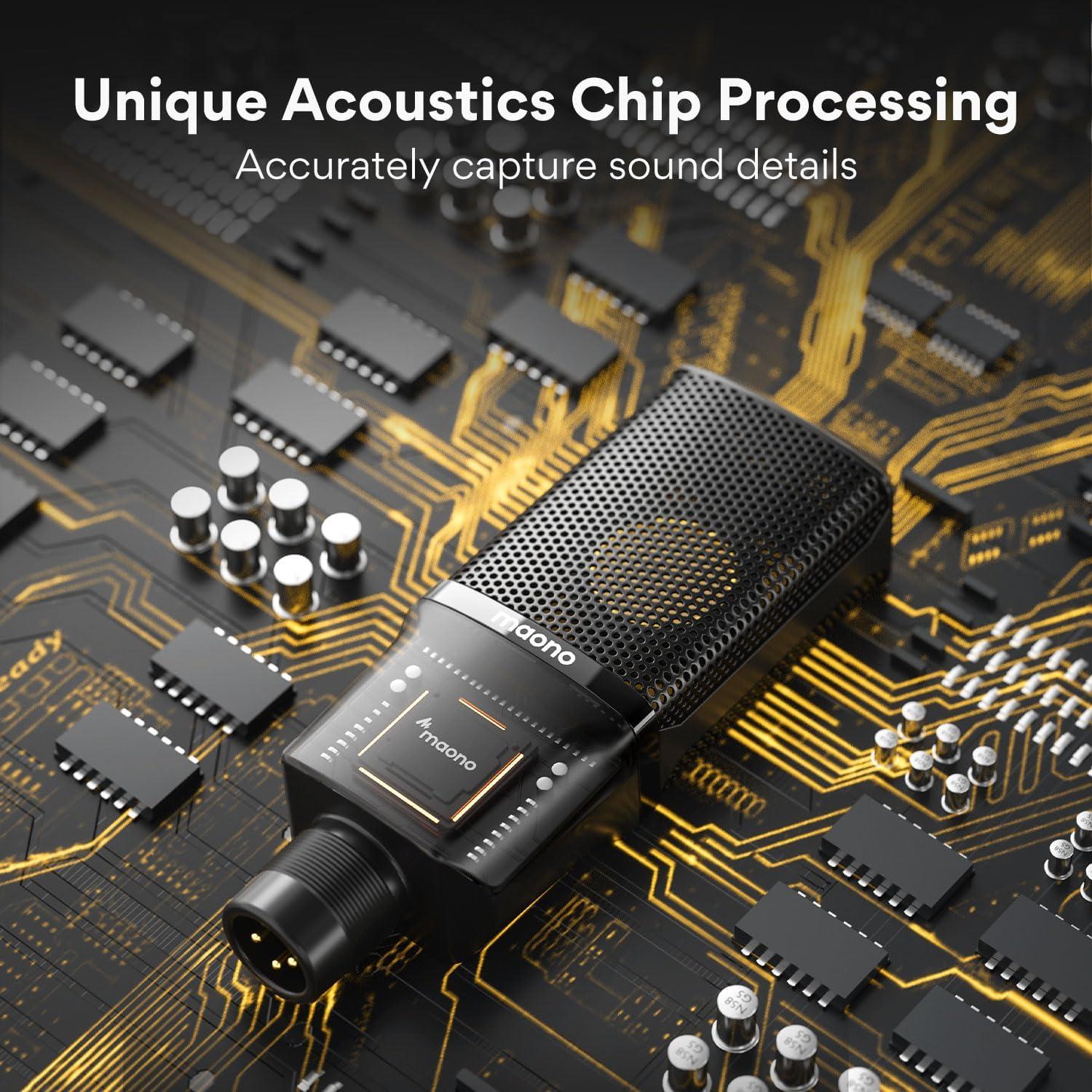 Micrófono de Condensador XLR Maono PM500 Cardioide 34mm