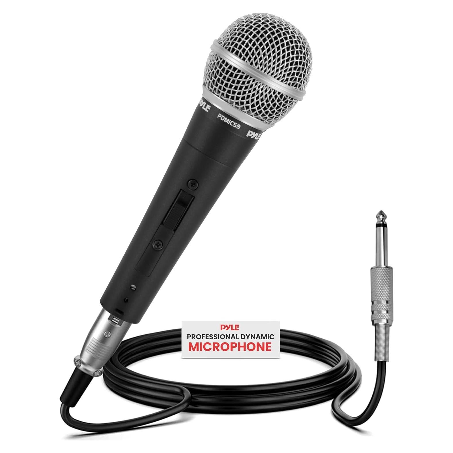 Micrófono Dinámico Profesional Pyle PDMIC59 Unidireccional