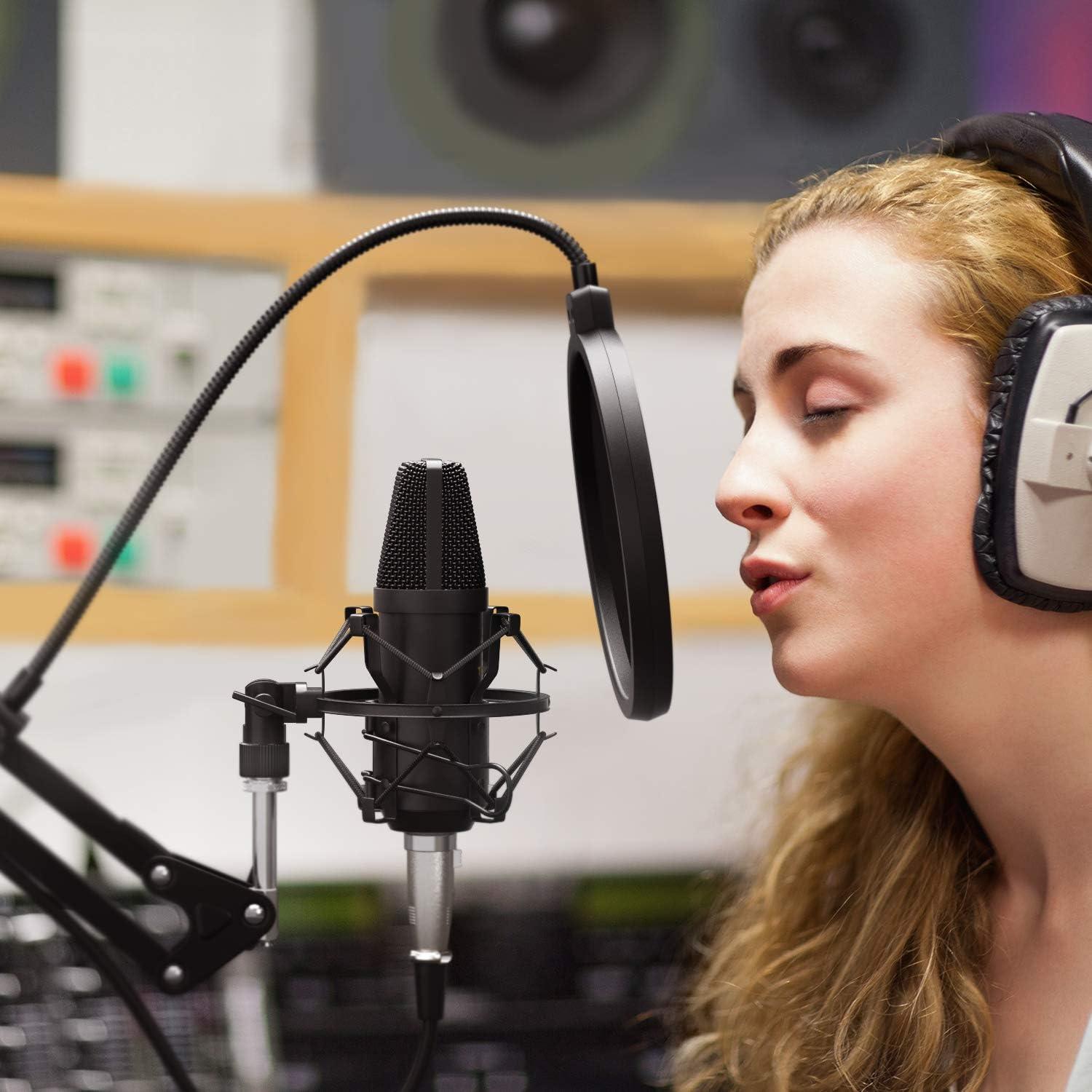 Micrófono de condensador TONOR TC20 con brazo de boom y filtro