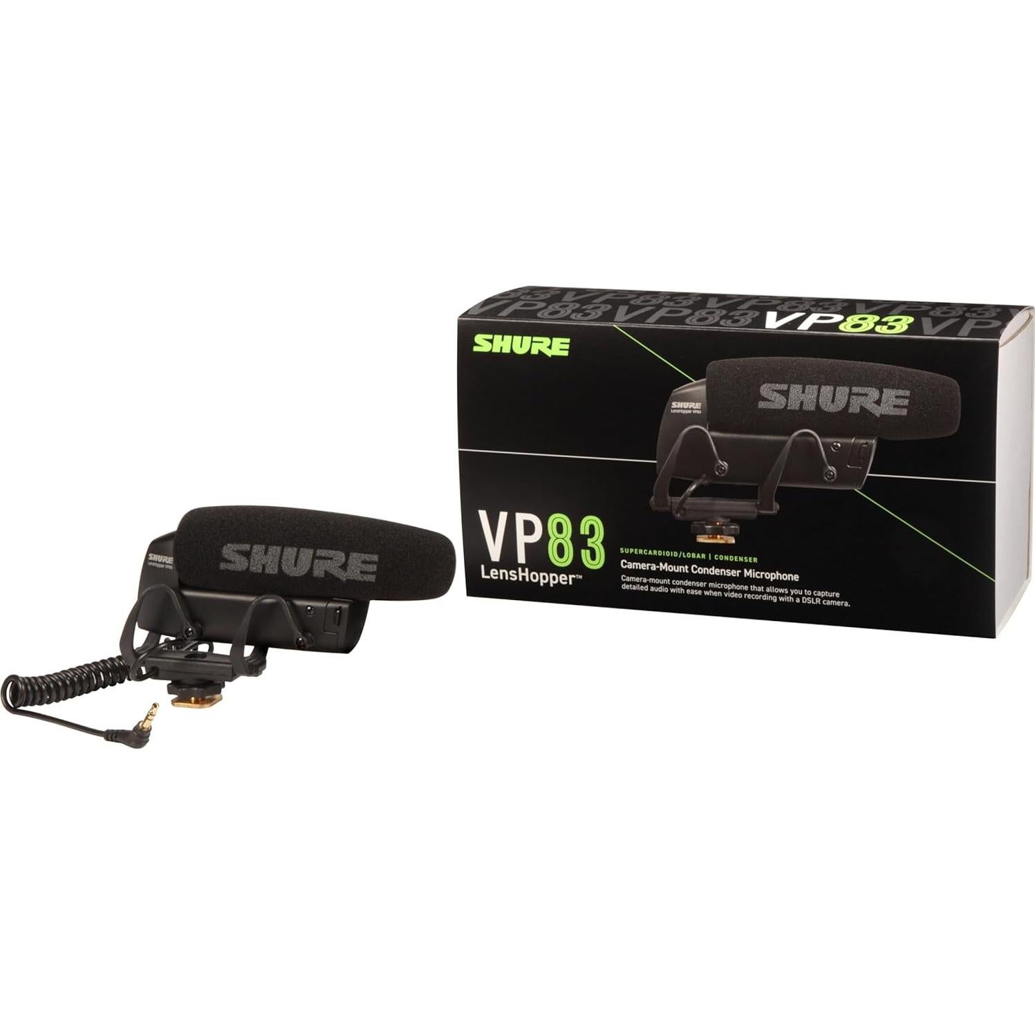 Micrófono de Condensador Shure VP83 LensHopper para Cámara DSLR