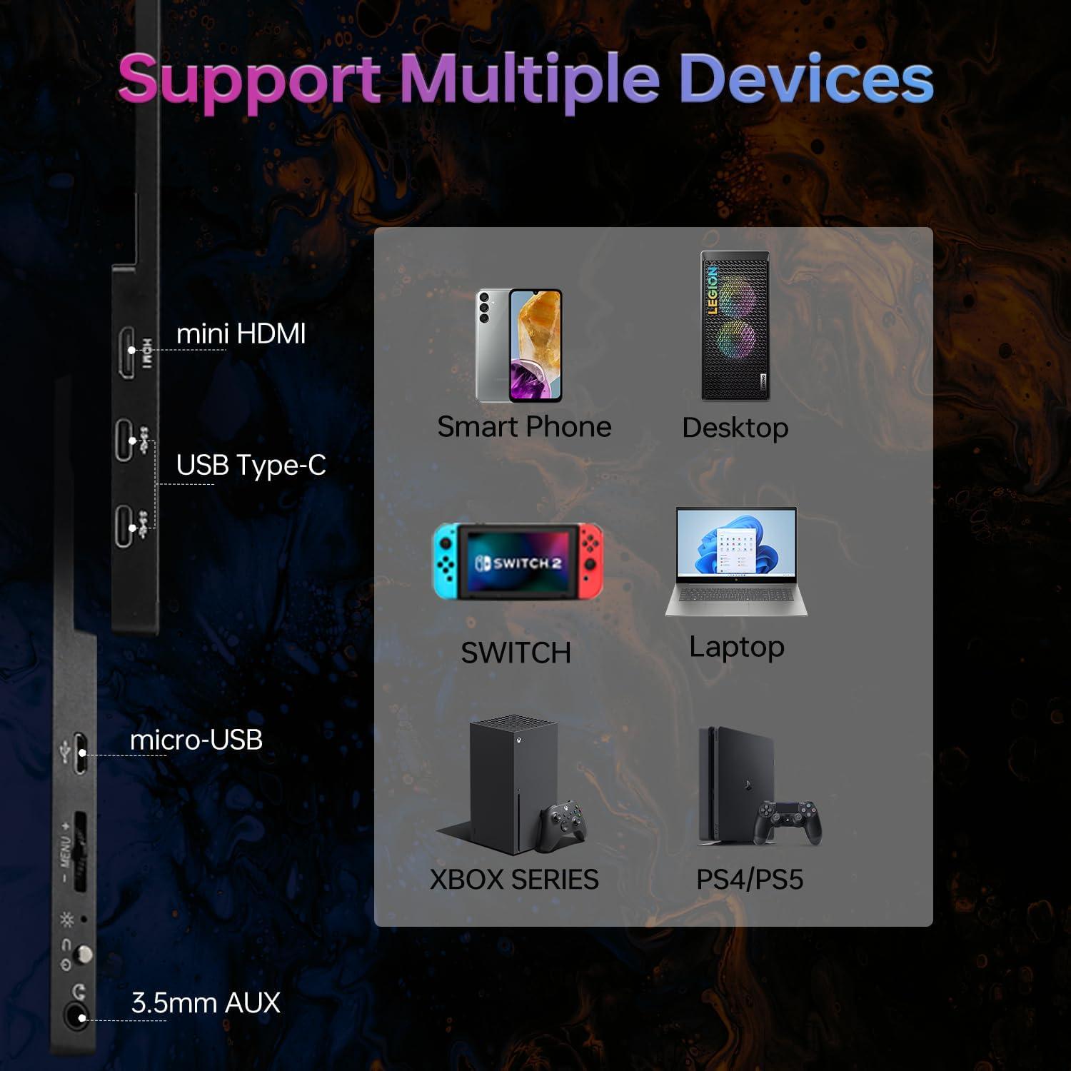 Monitor Portátil 4K Victrack 13.3" UHD para Juegos