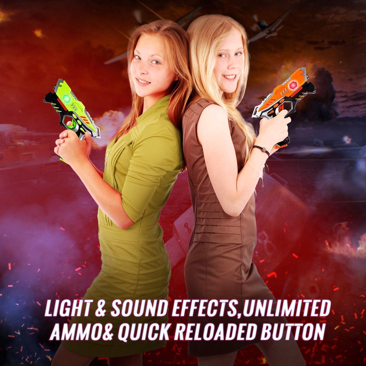 Conjunto Laser Tag HISTOYE 2 Jugadores con Pistolas y Chalecos