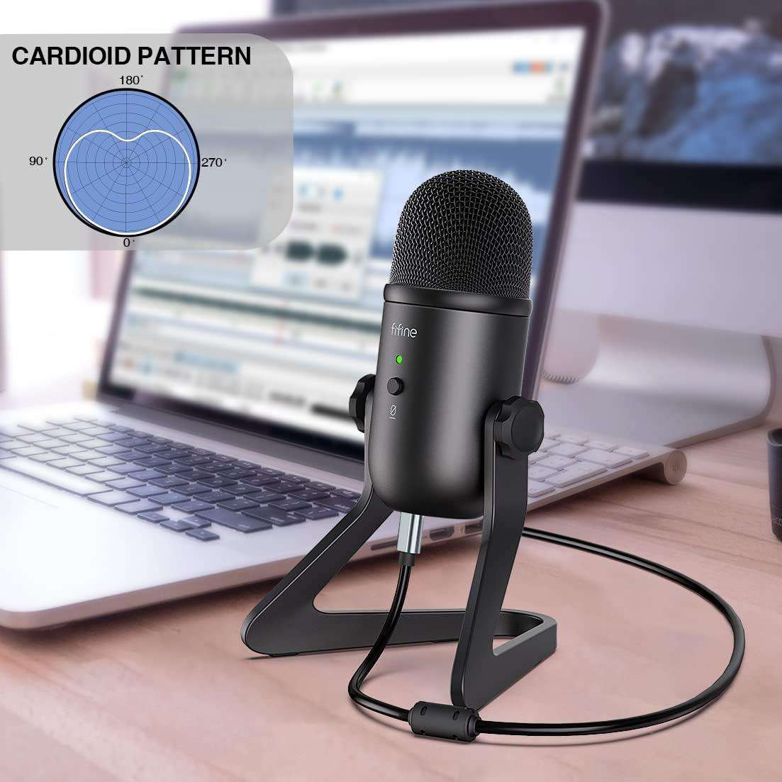 Micrófono USB FIFINE K678 para Podcasting y Streaming - 0.99 kg