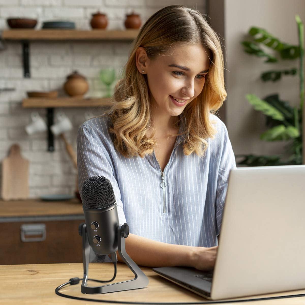 Micrófono USB FIFINE K678 para Podcasting y Streaming - 0.99 kg