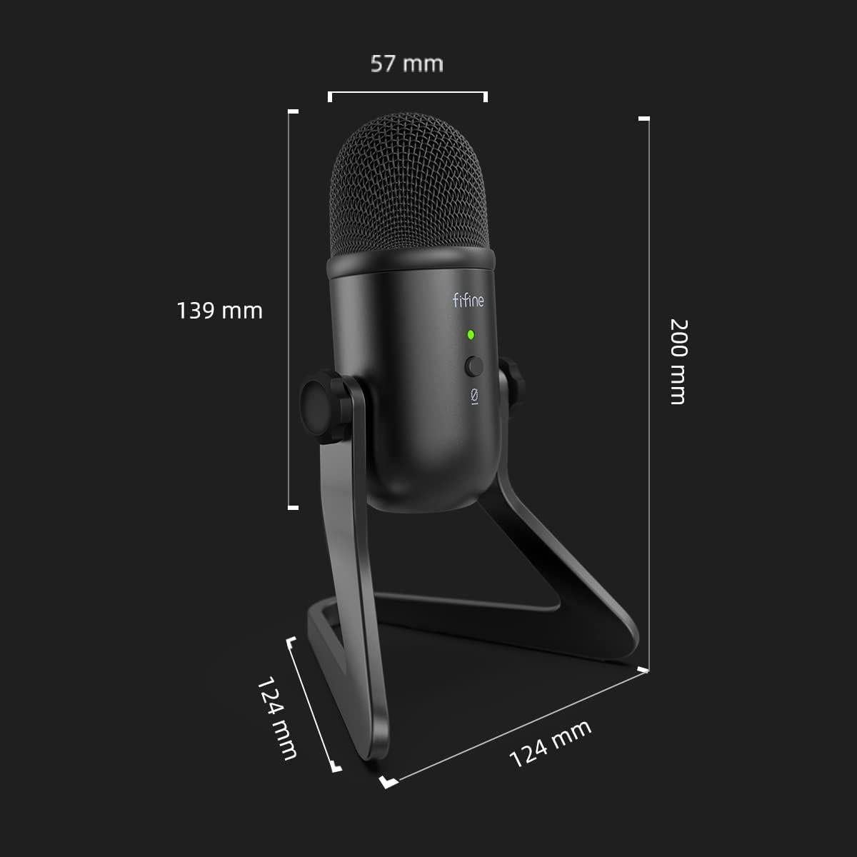 Micrófono USB FIFINE K678 para Podcasting y Streaming - 0.99 kg