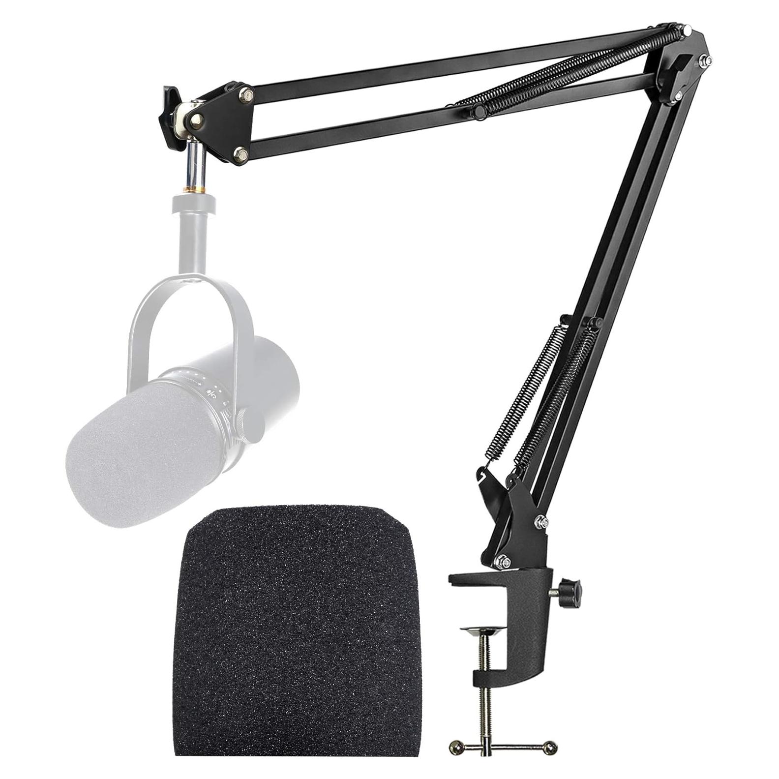 Brazo de Micrófono YOUSHARES para Shure MV7/MV7X/MV7+ con Filtro Anti-pop