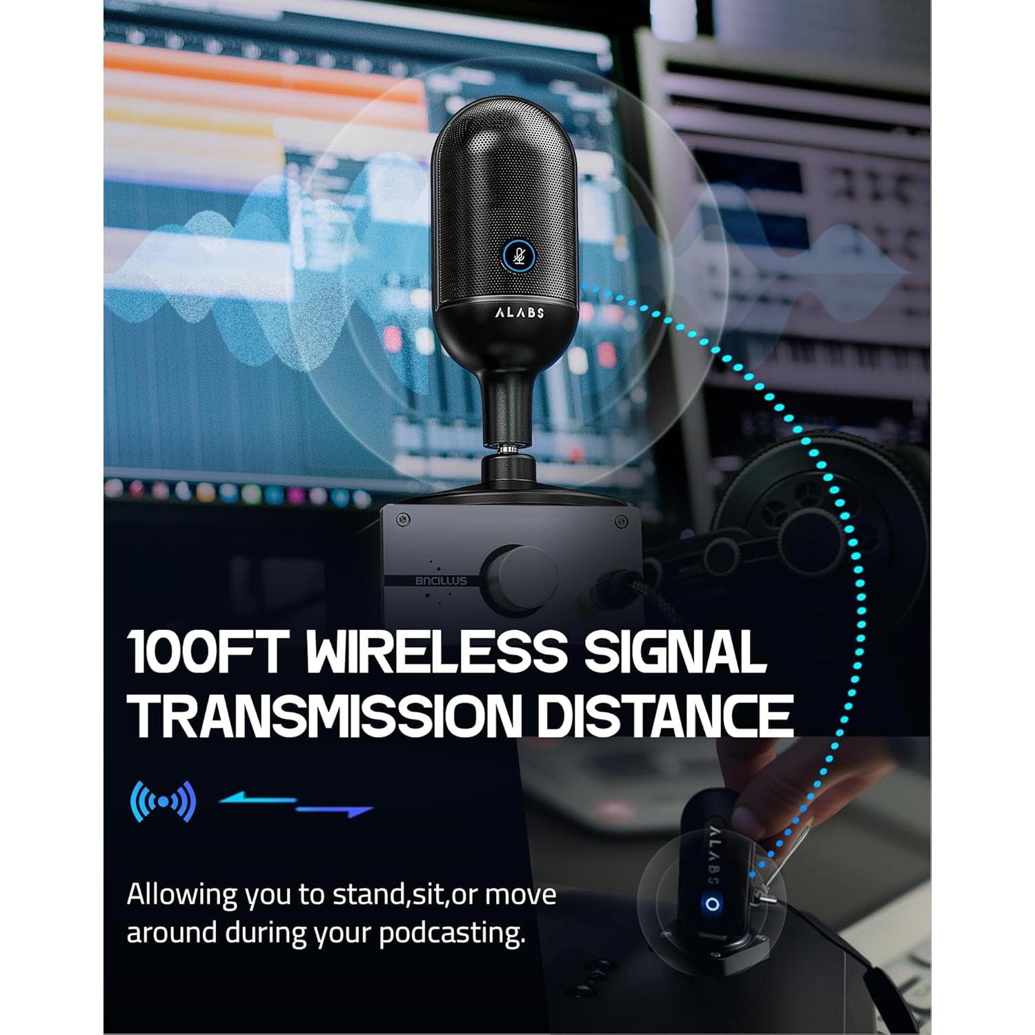 Micrófono Inalámbrico USB ALABS Cardioide para Podcast y Juegos