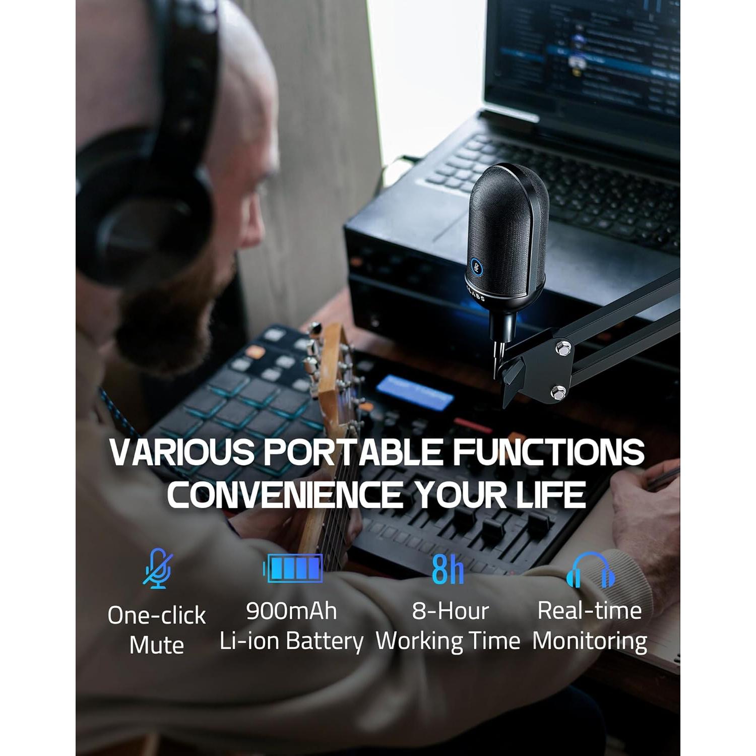 Micrófono Inalámbrico USB ALABS Cardioide para Podcast y Juegos