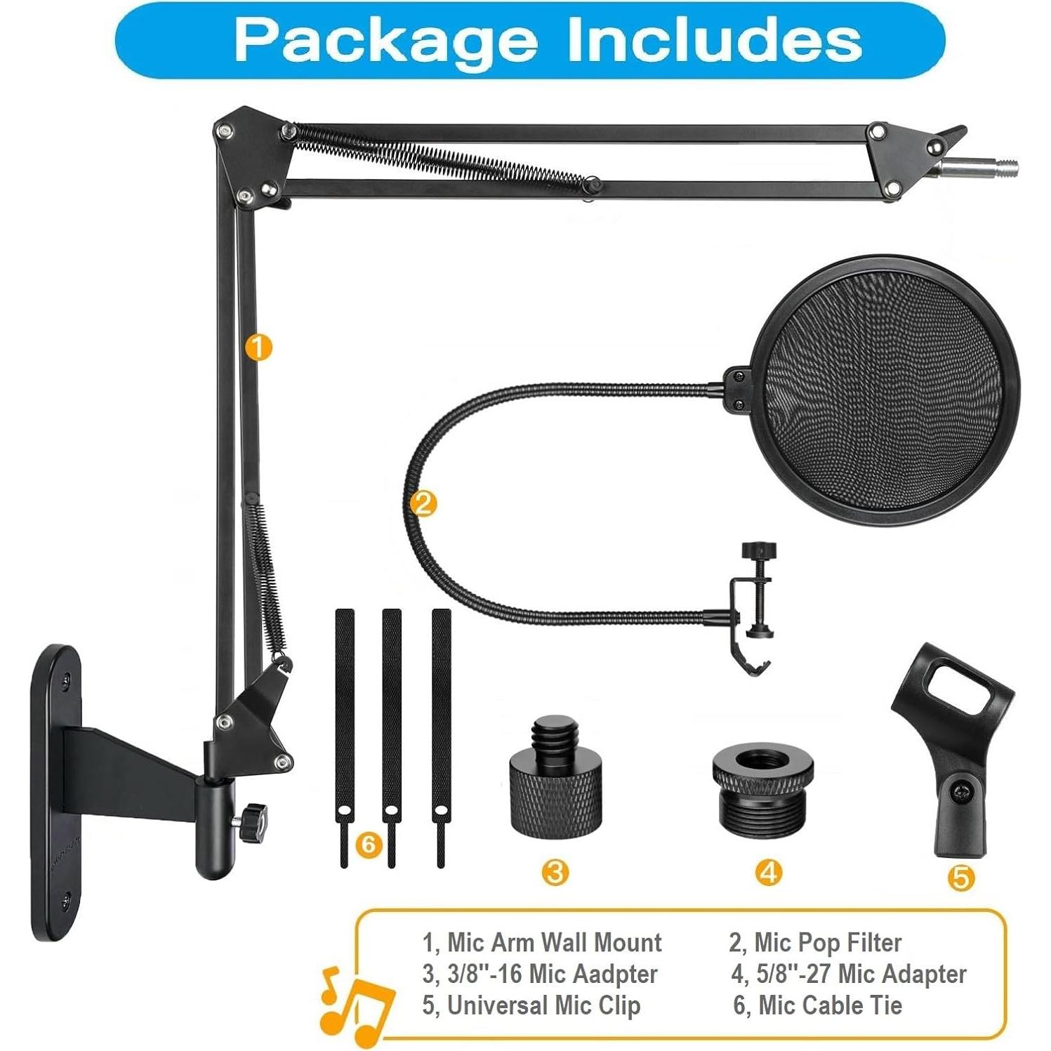 Soporte de Pared para Micrófono Upgrade - Brazo Ajustable Universal