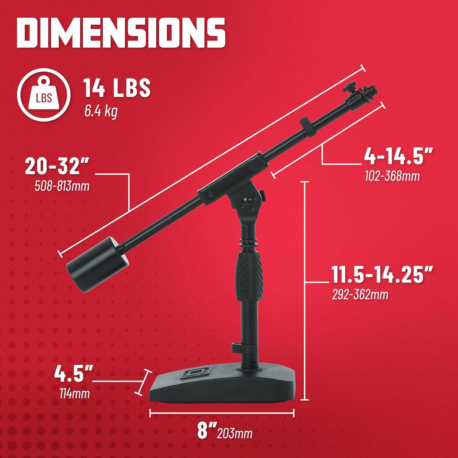 Soporte de Micrófono Gator Frameworks GFW-MIC-0822 con Brazo Telescópico