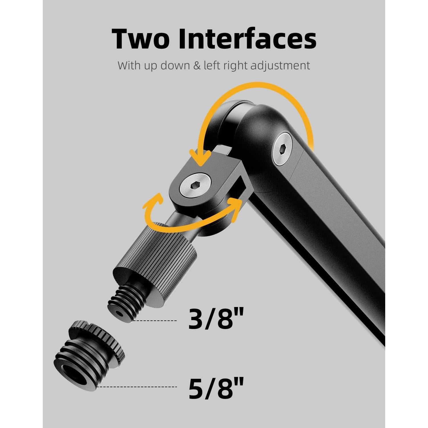 Brazo de Micrófono Todi TDMS02BKUS para Micrófonos Livianos