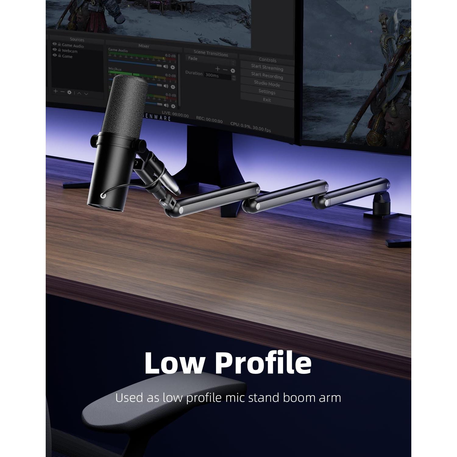 Brazo de Micrófono Todi TDMS02BKUS para Micrófonos Livianos