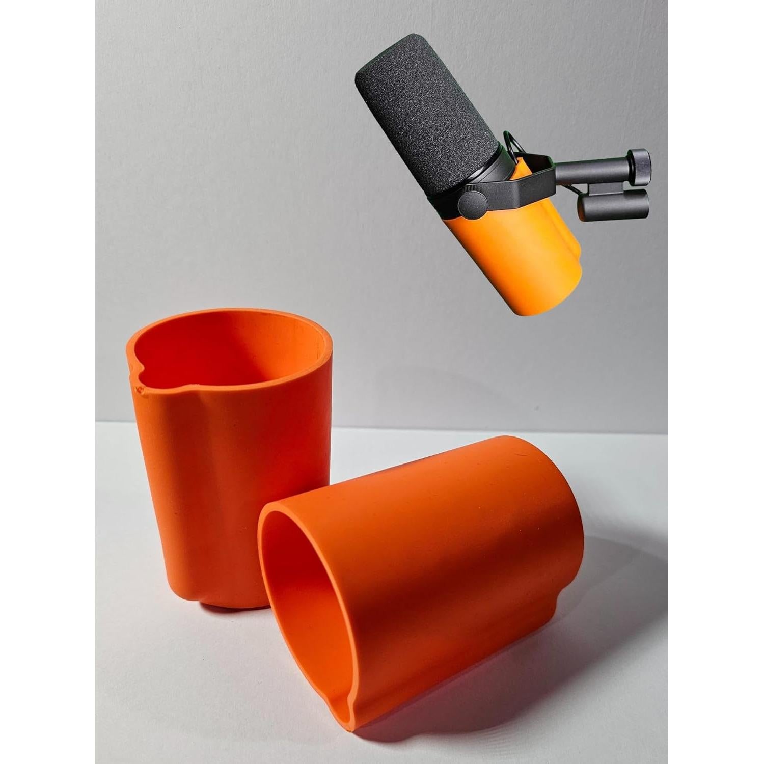 Cubierta de Micrófono Naranja Myc para Shure SM7B y SM7dB