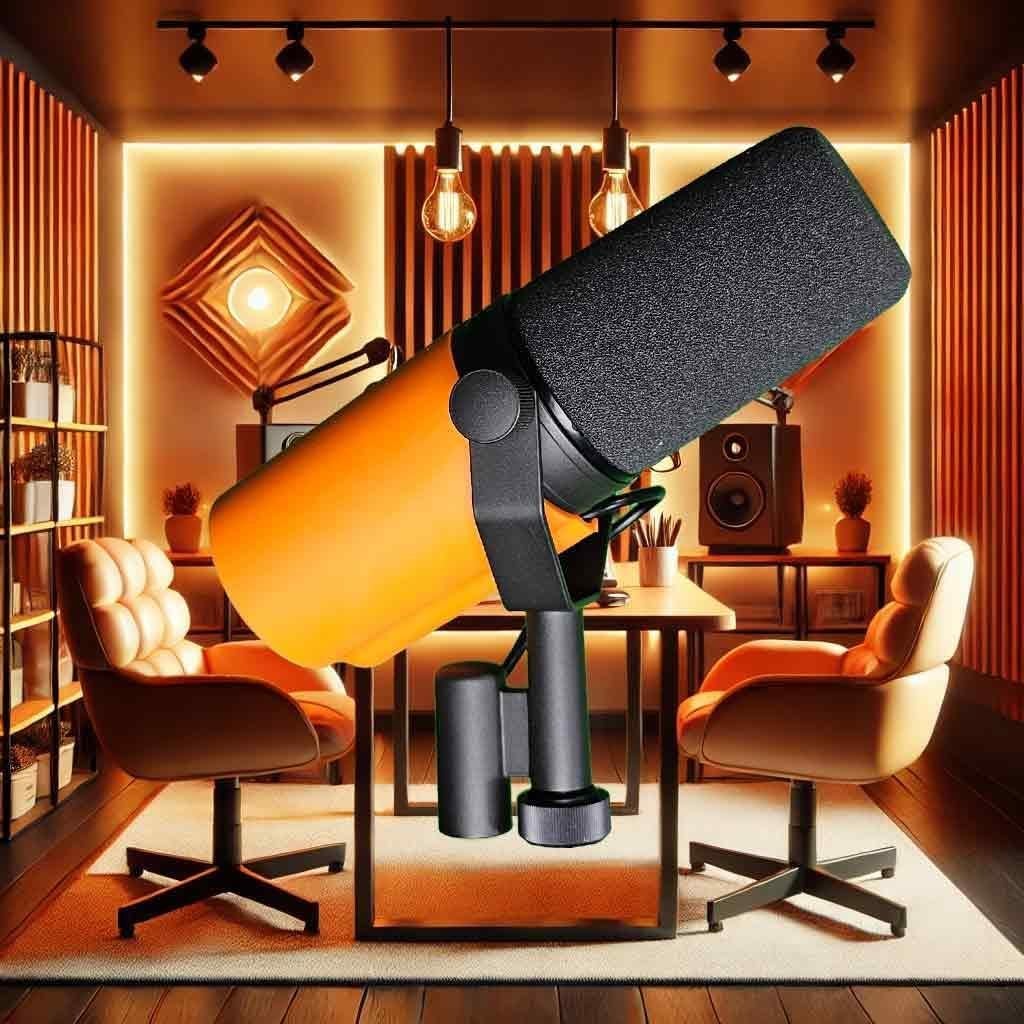 Cubierta de Micrófono Naranja Myc para Shure SM7B y SM7dB