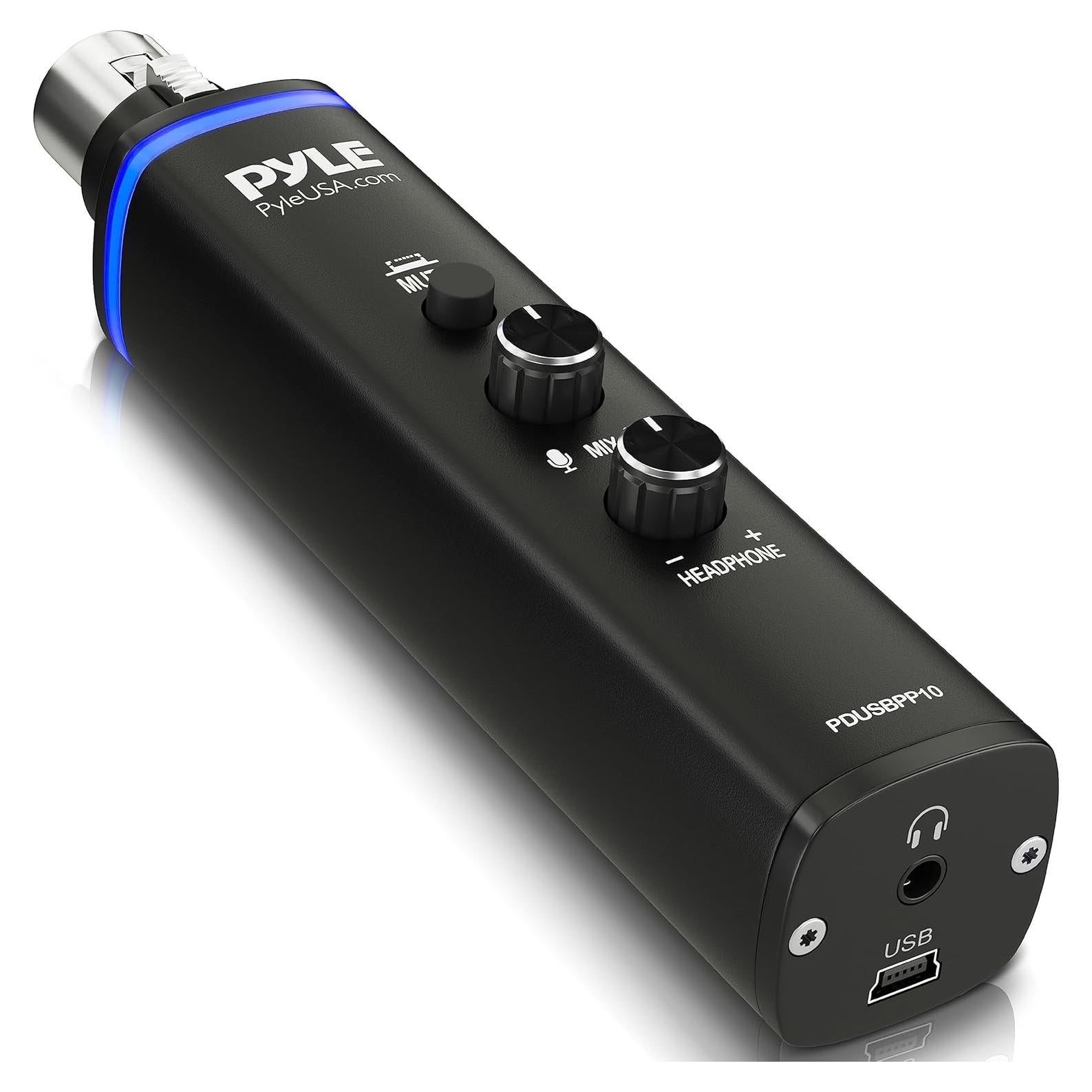 Adaptador XLR a USB Pyle PDUSBPP10 con Alimentación Phantom