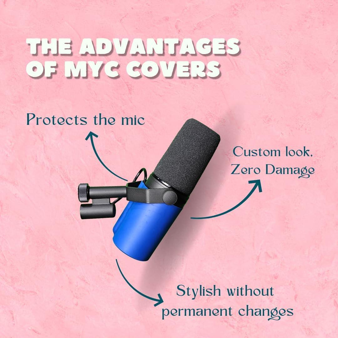 Cubierta de Micrófono Azul Myc para Shure SM7B y SM7dB