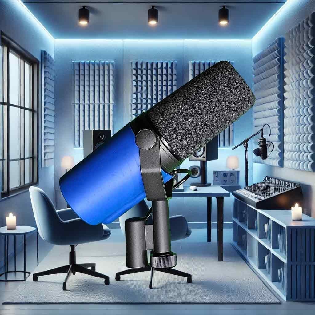Cubierta de Micrófono Azul Myc para Shure SM7B y SM7dB