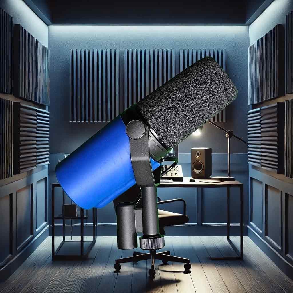 Cubierta de Micrófono Azul Myc para Shure SM7B y SM7dB
