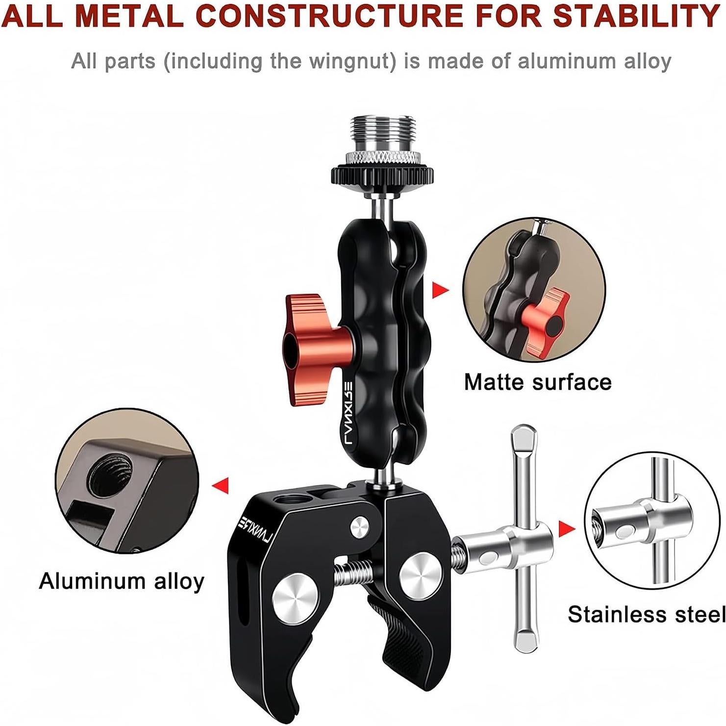 Soporte de Micrófono Lanxire con Adaptador 1/4" a 5/8"