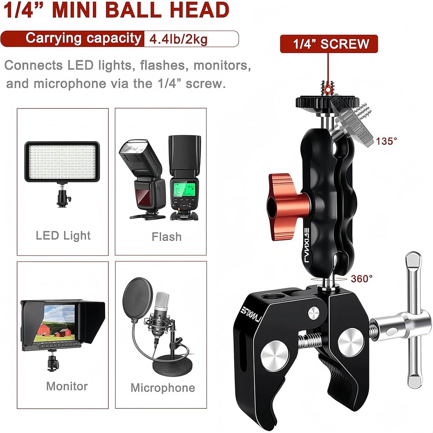 Soporte de Micrófono Lanxire con Adaptador 1/4" a 5/8"