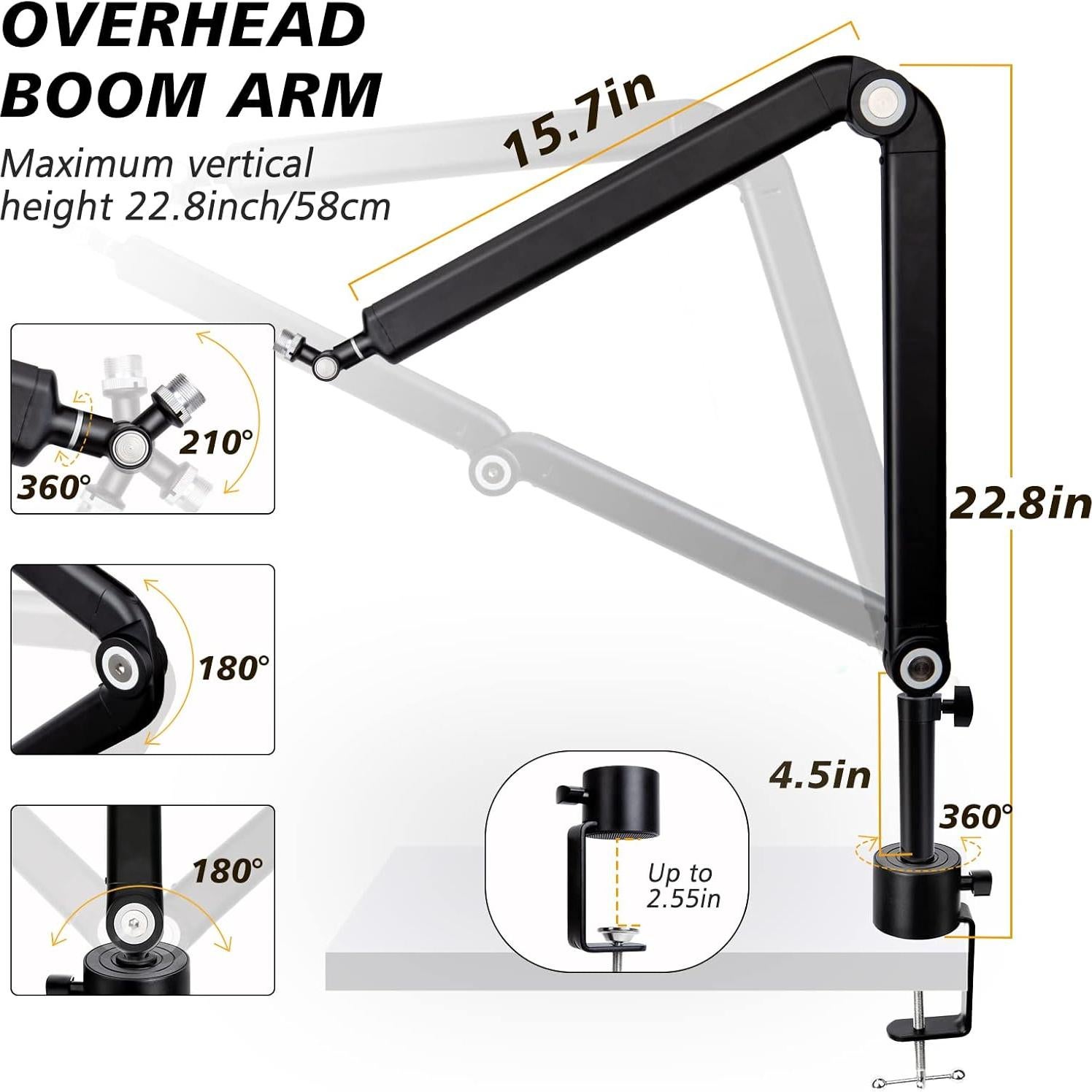 Brazo de Micrófono SUNMON para Blue Yeti y HyperX QuadCast