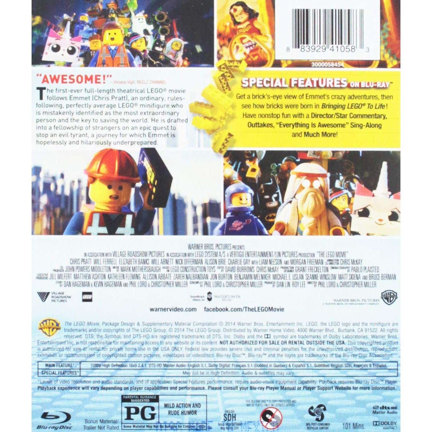 Película de Lego Blu-ray + DVD + Digital 2014