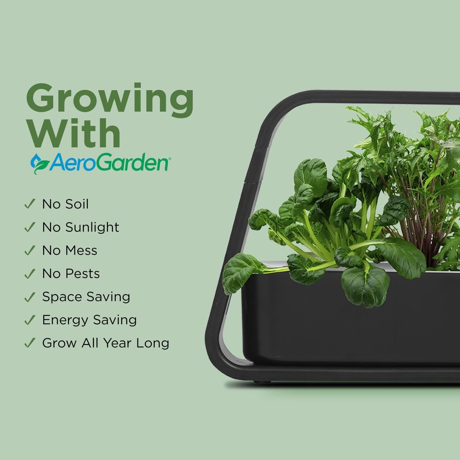 AeroGarden Sprout - Jardín Interior LED 10W, Negro