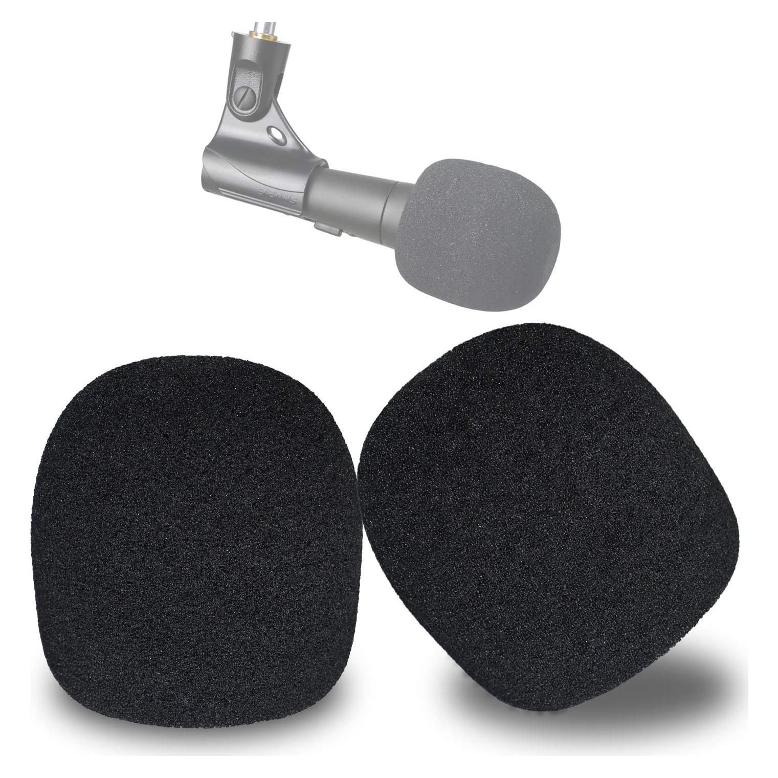 Filtro Pop Espuma Negro para Micrófono Shure SM58 - 2 Piezas
