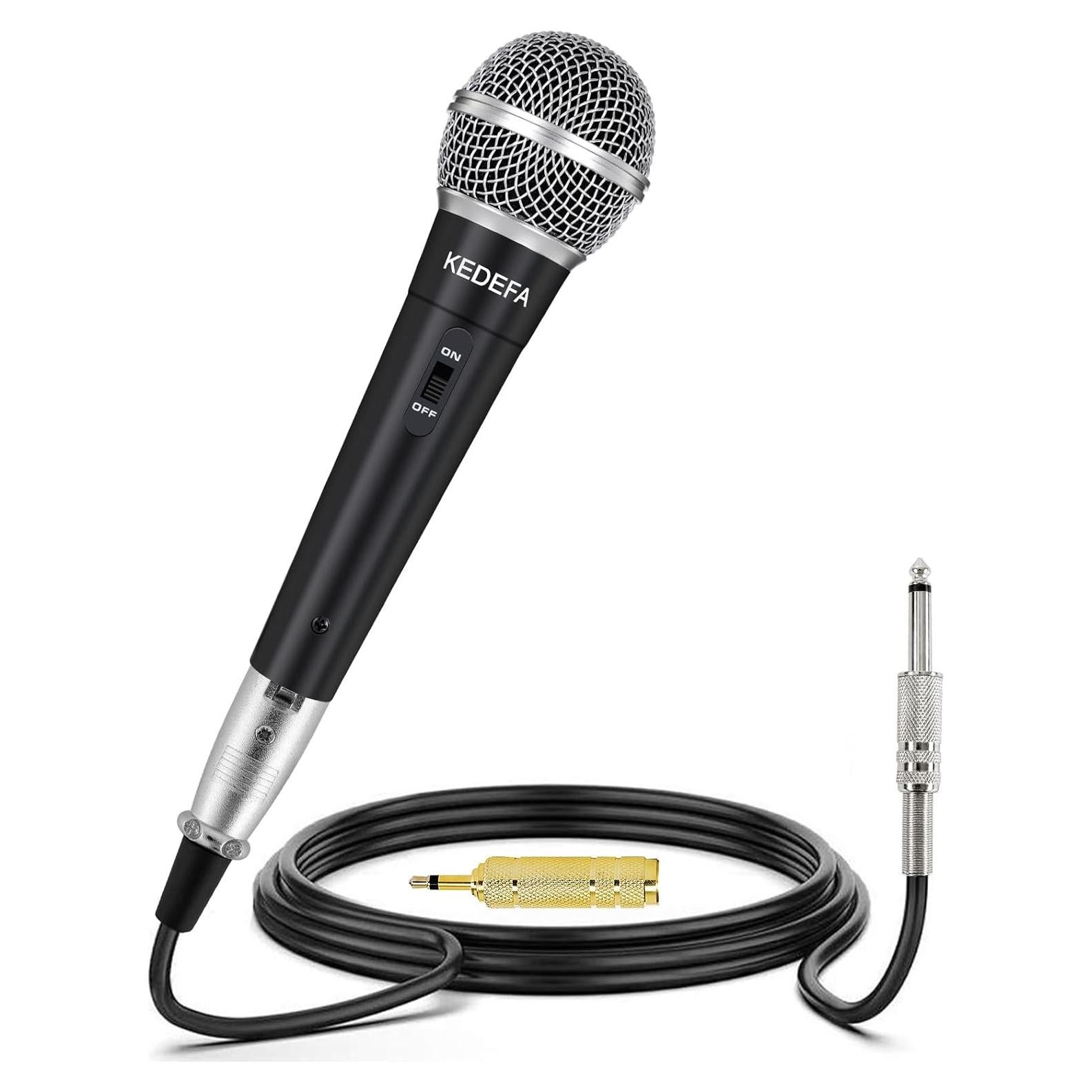 Micrófono de Karaoke KM58 KEDEFA Dinámico Cardioide 4m